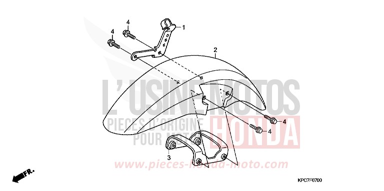 KOTFLUEGEL, VORNE von Varadero 125 PEARL CONCOURS BLACK (NHA65) von 2010
